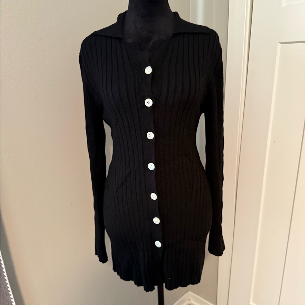New | Moussy Vintage - Collar Cardigan Large - Picture 5 of 9